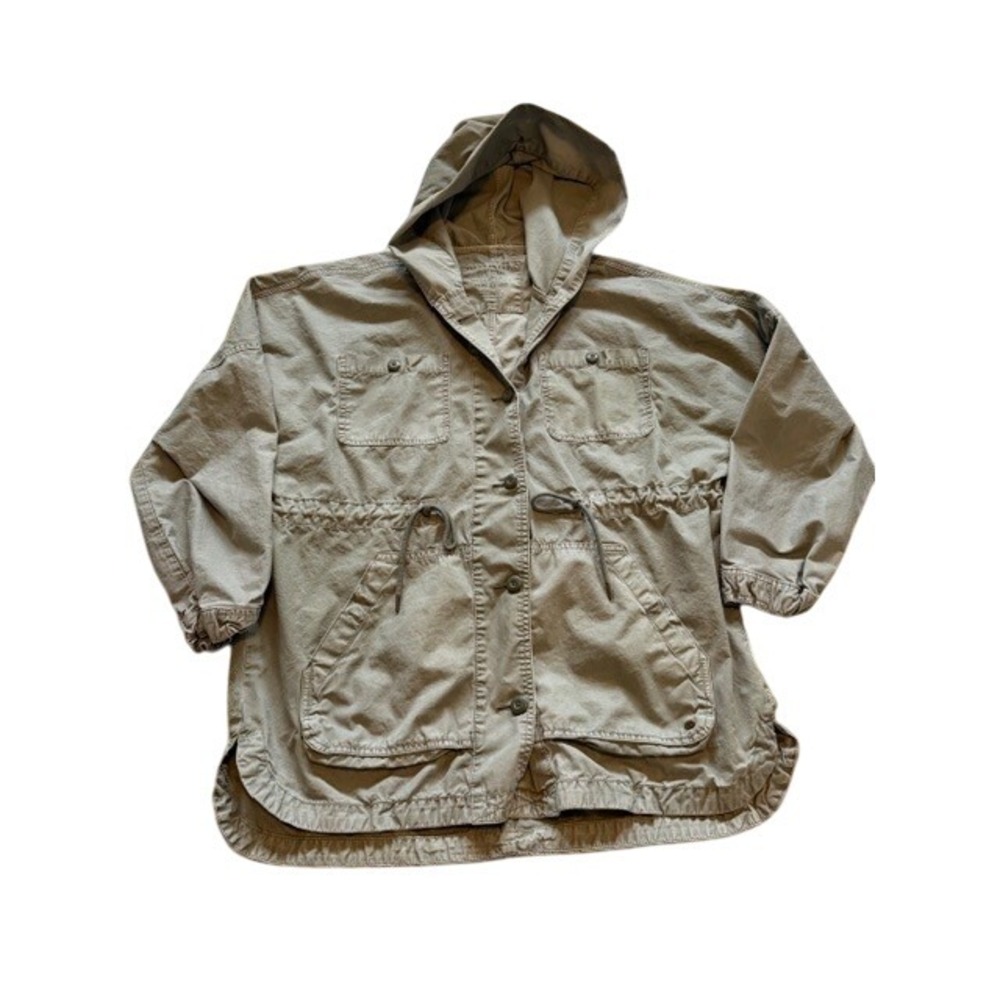 American Eagle‎ Outfitters Olive Green Hooded Utility Jacket Size M EUC - Picture 3 of 7